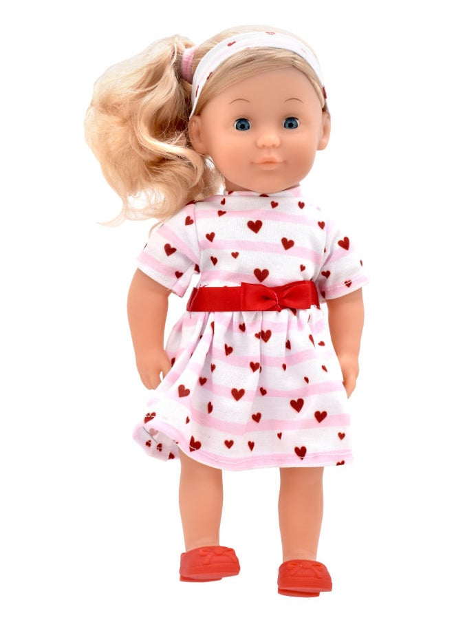 dolls world Dolls World from Peterkin | Charlotte Doll | 36cm (14") soft bodied doll with golden hair, deluxe outfit, shoes and hair accessories | & Accessories | Ages 18m+  - Image 1