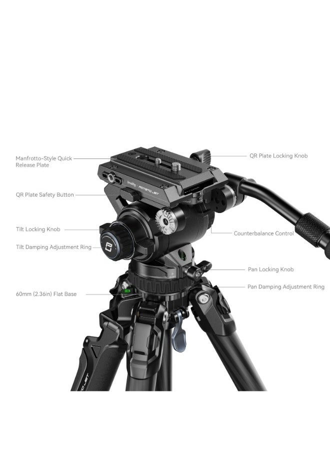 SMALLRIG - SmallRig x Potato Jet Tribex Hydraulic Carbon Fiber Tripod Kit - Image 1