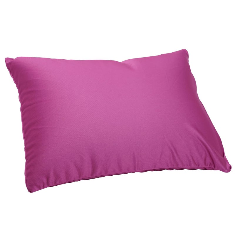 Focustree Microbead Throw Pillow with Removable Cover Bed Body Microbead Pillow Neck Head Back Support, Spandex Soft Silky Fabric for Sleeping and Travel Sofa Bedroom Comfortable (Dark Purple) - Image 1