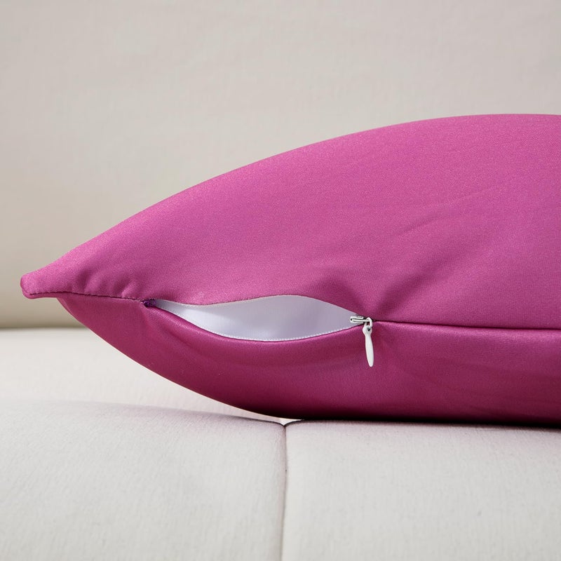 Focustree Microbead Throw Pillow with Removable Cover Bed Body Microbead Pillow Neck Head Back Support, Spandex Soft Silky Fabric for Sleeping and Travel Sofa Bedroom Comfortable (Dark Purple) - Image 5