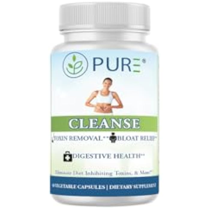 PURE Cleanse, Psyllium, Cascara Sagrada, Premium Wellness Supplement, 60 Capsules, 2 Month Supply - Image 1