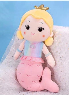 ARGT 50cm Mermaid Plush Toy – Soft Cuddly Pillow, Cute Stuffed Cushion for Girls, Kawaii Fluffy Mermaid Doll, Sleeping Companion, Adorable Throw Pillow Gift for Kids & Adults, Nursery & Bedroom Decor  - Image 1