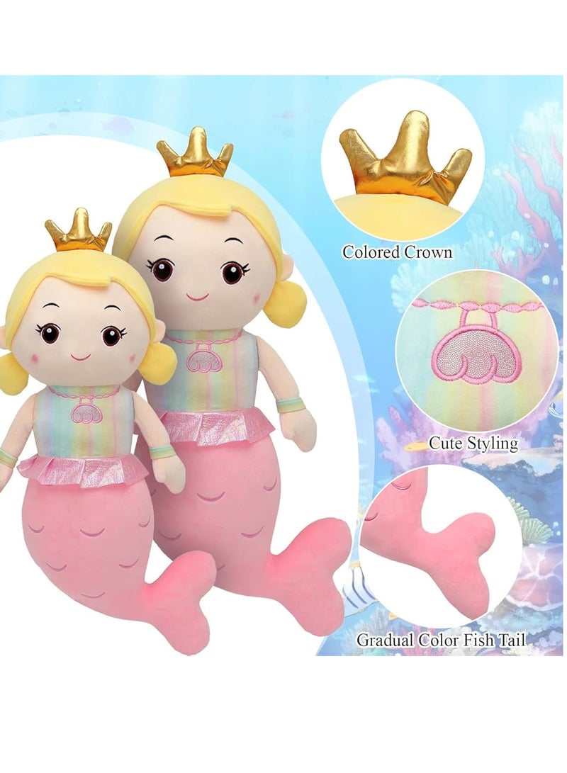 ARGT دمية مائية محشوة بطول 50 سم – وسادة ناعمة ومرحة، وسادة محشوة لطيفة للفتيات، دمية مائية كاواي رقيقة، رفيق نوم، هدية وسادة رمي رائعة للأطفال والبالغين، ديكور حضانة وغرفة نوم - Image 2