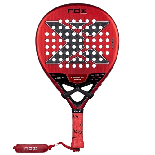 NOX Padel Racket EA10 Ventus Hybrid 12K Xtrem 2026 Edu Alonso Teardrop Shape Pala Padel 12K Xtrem Carbon Fiber Face with MLD Black Eva Core EOS Tunnel Agility with Custom Grip Dual Spin Surface - Image 1