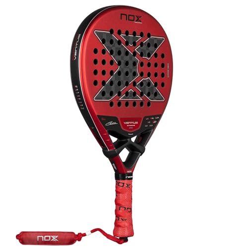 NOX Padel Racket EA10 Ventus Hybrid 12K Xtrem 2026 Edu Alonso Teardrop Shape Pala Padel 12K Xtrem Carbon Fiber Face with MLD Black Eva Core EOS Tunnel Agility with Custom Grip Dual Spin Surface - Image 3