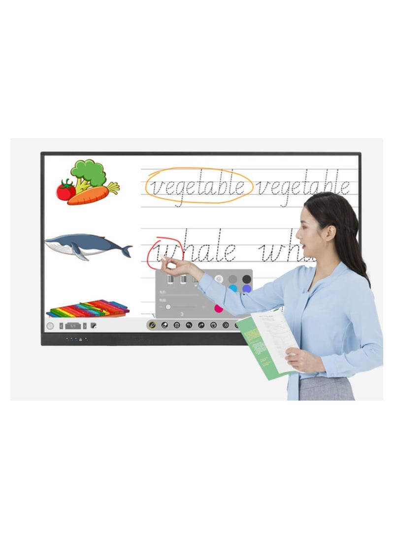 FTTEGO - EGO Interactive Display, Model E-F8604, 86-Inch 4K Ultra HD with Android OS 8GB DDR4 RAM, 128GB ROM , With OPS Slot with Intel i5, 8GB RAM, 512GB SSD, and Motion-Tracking Camera, silver-black - Image 1