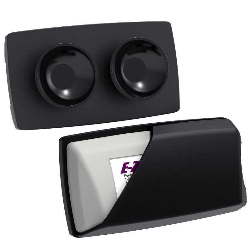 حامل Zeyitian EZ مع أكواب شفط قوية للغاية لحامل EZ Pass على الزجاج الأمامي، حامل رسوم المرور، حامل iPass، أسود، عبوة واحدة