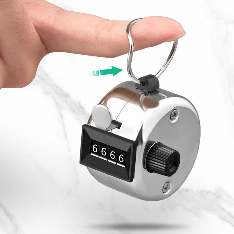 Hand Tally Counter Calculation Range 0000‑9999 4 Digit Mechanical Manual Hand Counter Clicker Metal Regular Model Without Base - Image 5