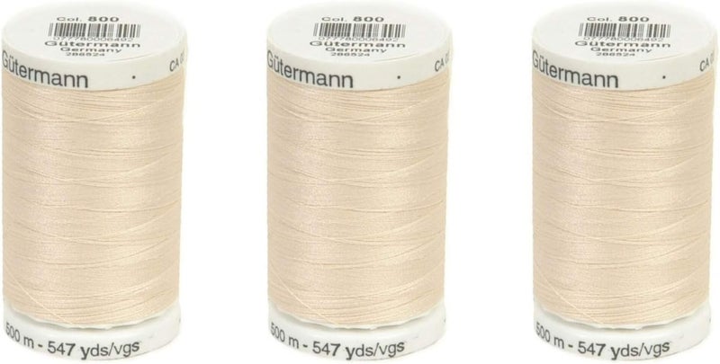 Gutermann Sew-All Thread 547 Yards Col. 800 Ivory (3-Pack)