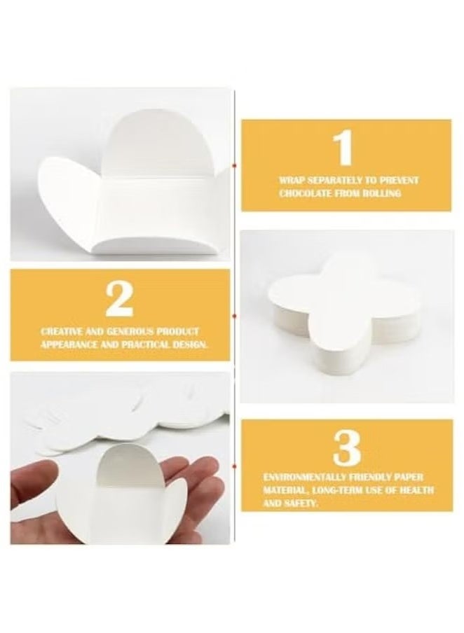 يا إلهي Mini Truffle Wrappers 100pcs 30mm White Food Grade Paper Cupcake Liners for Chocolate Candy Baking Daily Use Gift - Image 4