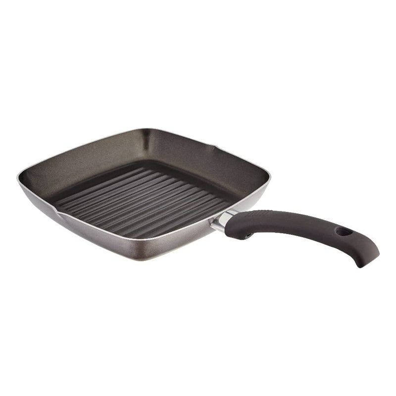 Judge Everyday 24cm Griddle Pan Stay Cool Handle Aluminium Dishwasher Safe Not Suitable for Induction Hobs Compatible with All Other Hobs