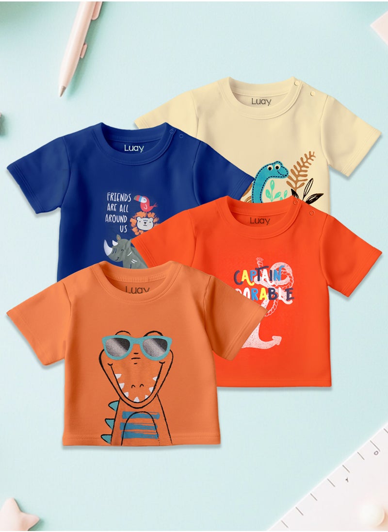 LUAY - 100%  Cotton T-Shirts for Boys & Girls Festive Short Sleeve Styles in Vibrant Colors and Patterns for Kids and Toddlers_Regular Fit - Image 1