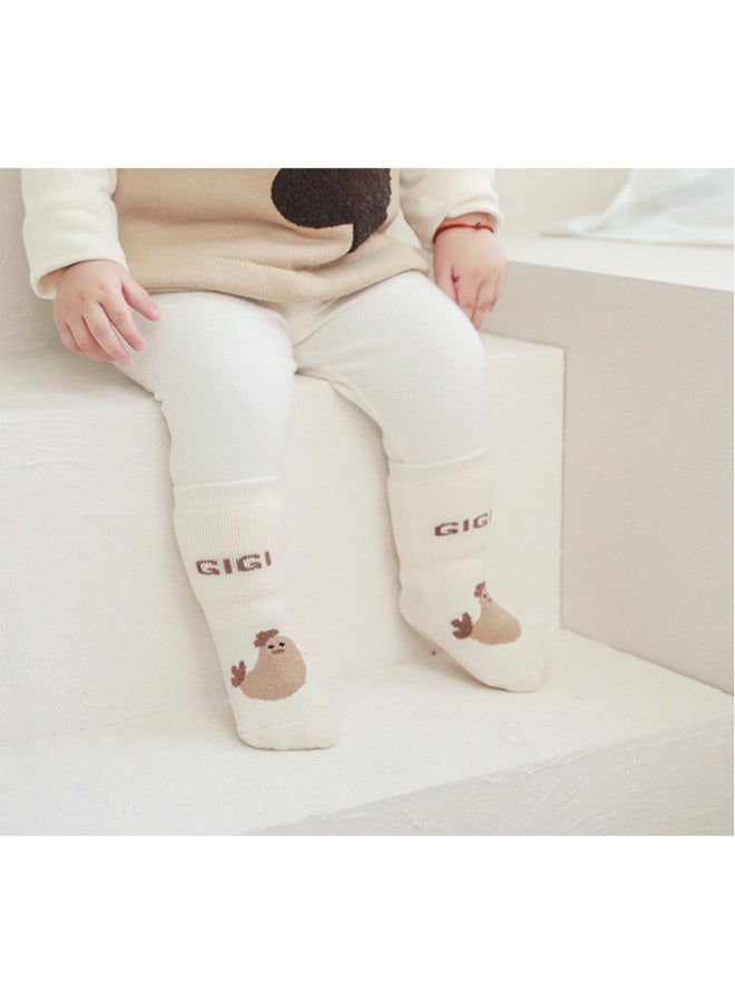 5 Pairs Toddler Non Slip Socks, Cute Baby Socks with Grips Crew Socks for1-3 years old, Size M - Image 5