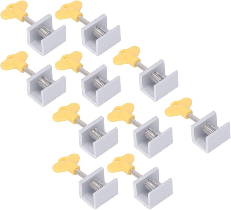 Yosoo Adjustable Vertical Horizontal Sliding Window Lock Kit Silver for Home Office Classroom - Image 4