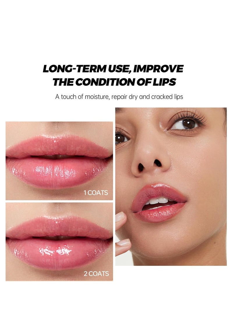 Generic Tinted Lip Balm, Long Lasting Hydrating, Repair Dry and Cracked Lips, Gloss Finish, High Gloss Tinted Lip, Moisturizer Lip, Glaze Hydrating Lip, Glow Oil Moisturizing Lip Gloss for Lips Makeup  - Image 4