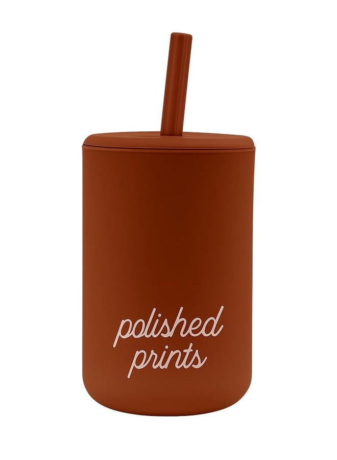 GUCHIGU Silicone Straw Training Cup, BPA-Free Sippy Cup with Lid & Soft Straw | Dishwasher Safe, Spill-Resistant, Easy-Grip Training Cup for Toddlers (Brown SU2230D) - Image 1