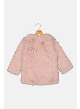 Nicole Miller Kids Girl Faux Fur Softshell Jacket, Pink  - Image 2