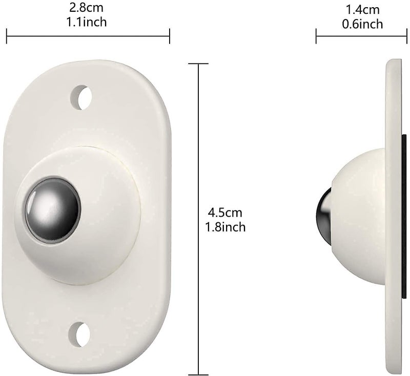ALESSO Self Adhesive Mini Swivel Casters Wheels Wheels at The Bottom of The Storage Box Swivel Caster Wheels 360 Degree Rotation Pulley for Furniture Various Storage Boxes Wheels Pack OF 4 - Image 2