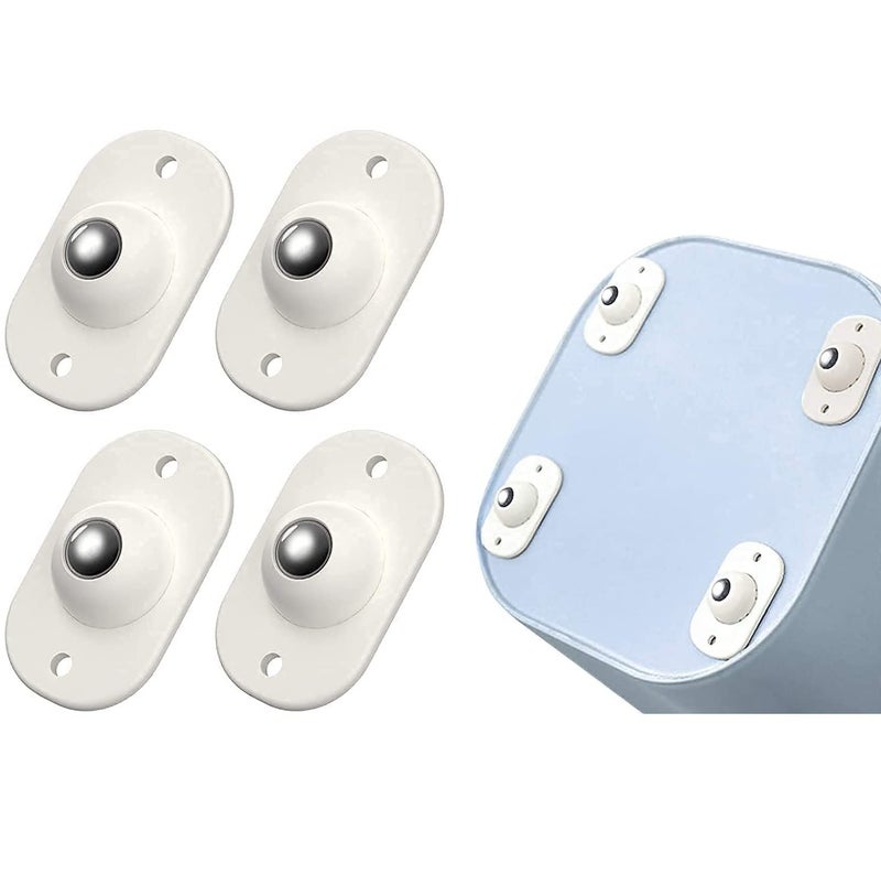 ALESSO Self Adhesive Mini Swivel Casters Wheels Wheels at The Bottom of The Storage Box Swivel Caster Wheels 360 Degree Rotation Pulley for Furniture Various Storage Boxes Wheels Pack OF 4 - Image 1