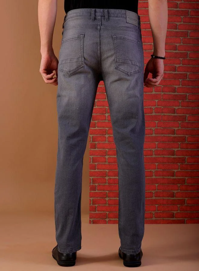 The Indian Garage Co  Men Slim Fit Solid Mid-Rise Jeans for Men | Best Price UAE