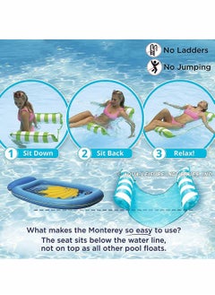 Excefore 4-in-1 Hammock Inflatable Pool Float, Multi-Purpose Pool Hammock (Saddle, Lounge Chair, Hammock, Drifter) Pool Chair, Portable Water Hammock  - Image 5