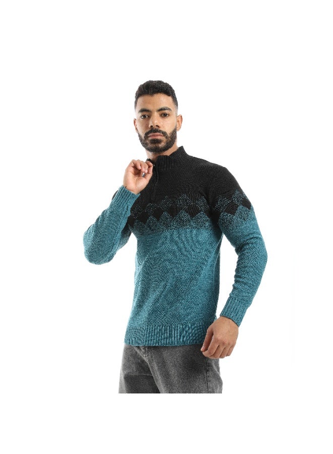 سيزار بلوفر صوف رجالي بنقش علي الصدر وسوستة - Image 2