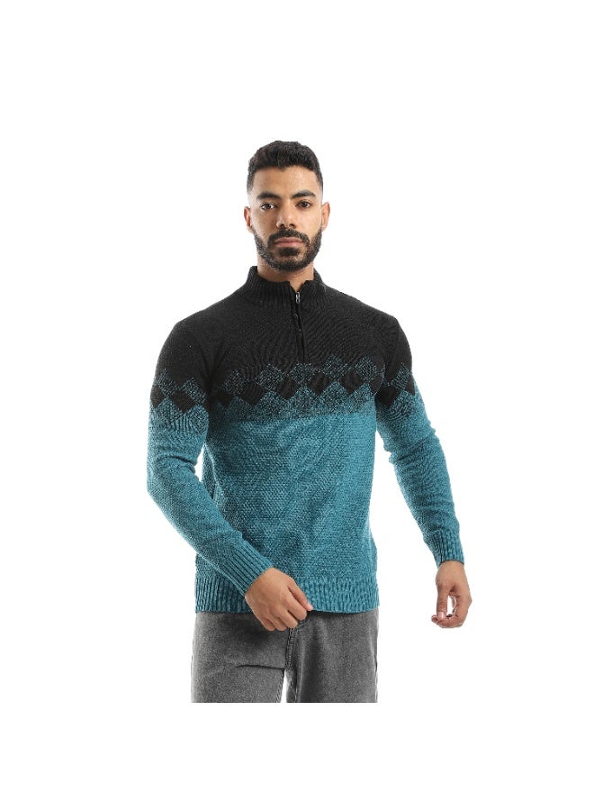 سيزار بلوفر صوف رجالي بنقش علي الصدر وسوستة - Image 1