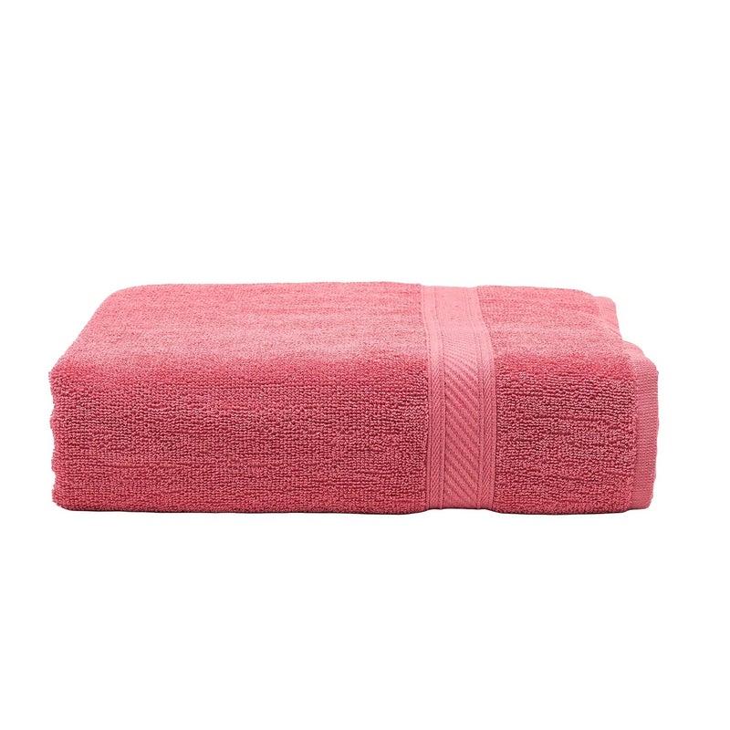 Furnofy 450 GSM Cotton Towels for Bath 70 x 140 cm Highly Absorbent and Soft Bathroom Towels Pack of 1 Light Pink - Image 1
