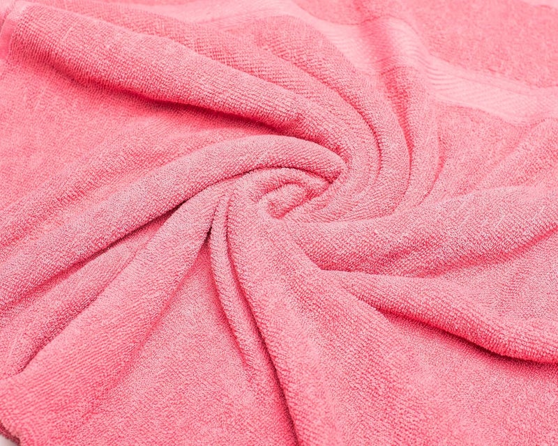 Furnofy 450 GSM Cotton Towels for Bath 70 x 140 cm Highly Absorbent and Soft Bathroom Towels Pack of 1 Light Pink - Image 3