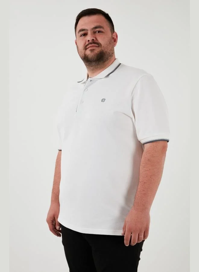 Buratti  Buratti Plus Size Cotton Regular Fit Polo Collar T Shirt Men's Polo Collar T-Shirt 5902118B for Men | Best Price UAE
