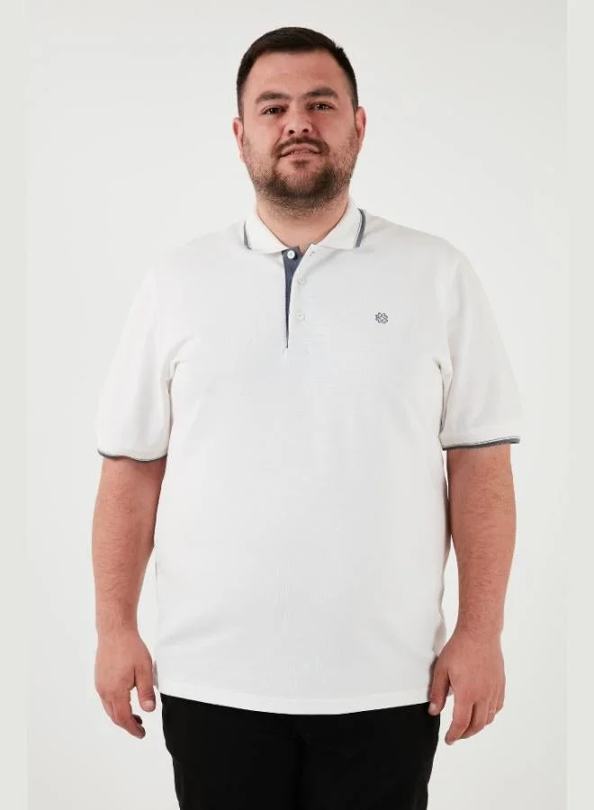 Buratti  Buratti Plus Size Cotton Regular Fit Polo Collar T Shirt Men's Polo Collar T-Shirt 5902118B for Men | Best Price UAE