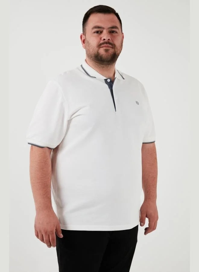 Buratti  Buratti Plus Size Cotton Regular Fit Polo Collar T Shirt Men's Polo Collar T-Shirt 5902118B for Men | Best Price UAE