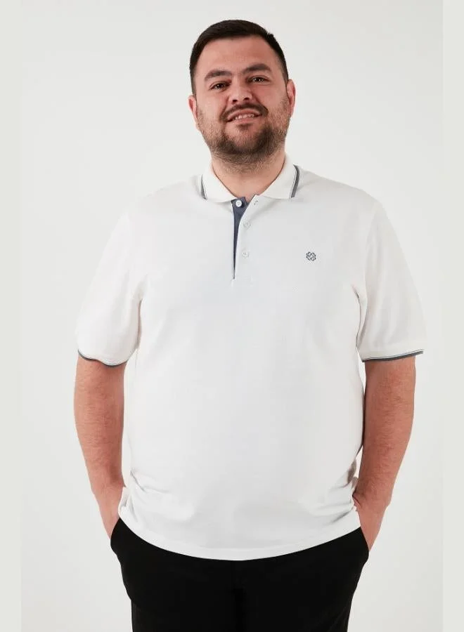 Buratti Plus Size Cotton Regular Fit Polo Collar T Shirt Men's Polo Collar T-Shirt 5902118B