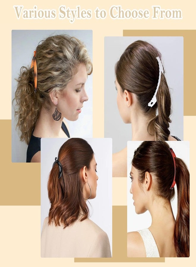 Hapdoo 18pcs Banana Clip Hair Clips, Hapdoo Banana Clips for Women Girls Volumizing Ponytail Hair Claw Clip Styling Accessories, 6 Styles - Image 4