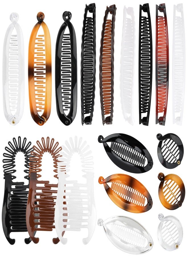 Hapdoo 18pcs Banana Clip Hair Clips, Hapdoo Banana Clips for Women Girls Volumizing Ponytail Hair Claw Clip Styling Accessories, 6 Styles - Image 1