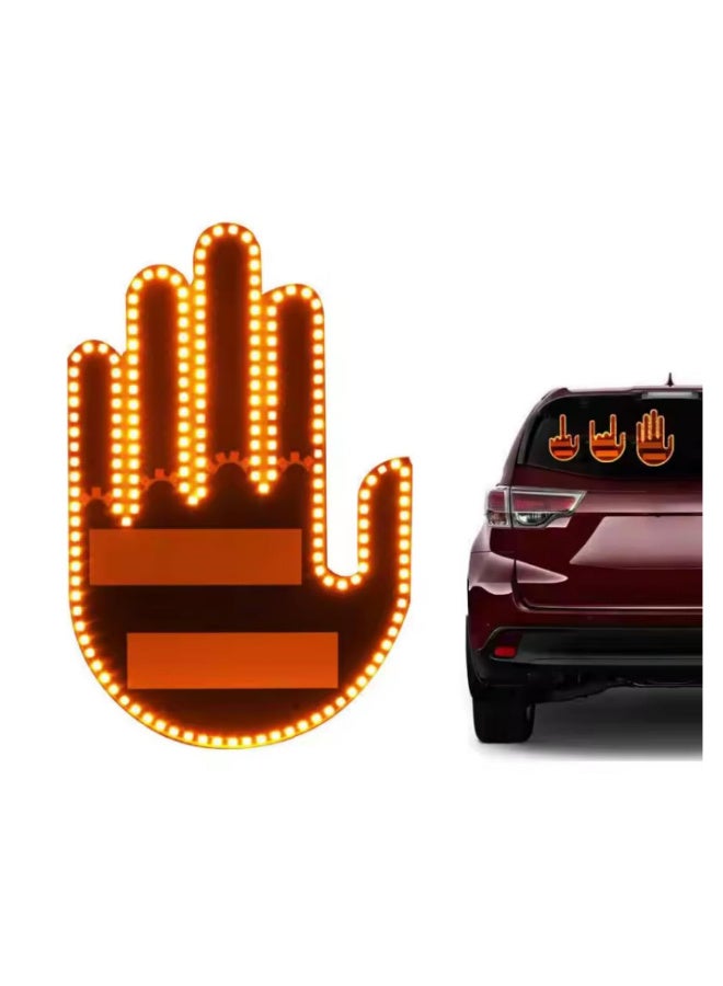 Car Hand Gesture Light LED Finger Light for Car with Remote Control 3 Color Changing Modes Fun Cool Car Accessories Unique Interior Decor Ideal Car Gift for Men and Women - Image 1