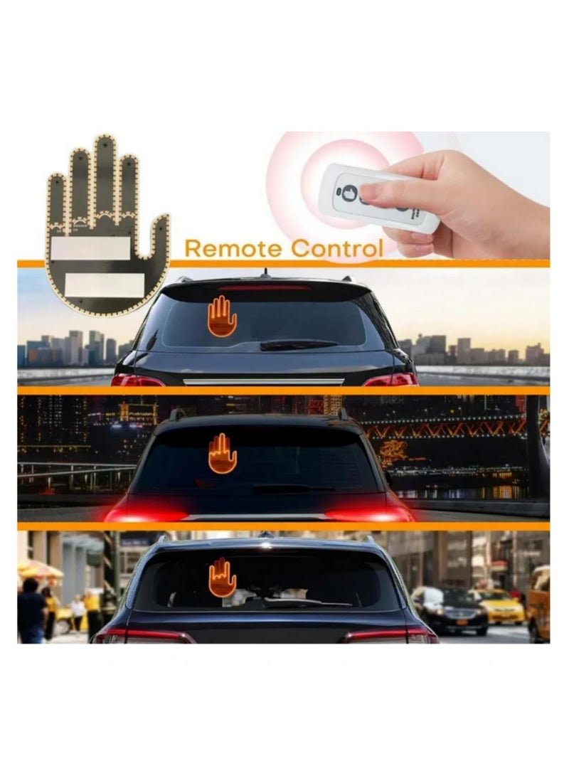 Car Hand Gesture Light LED Finger Light for Car with Remote Control 3 Color Changing Modes Fun Cool Car Accessories Unique Interior Decor Ideal Car Gift for Men and Women - Image 3