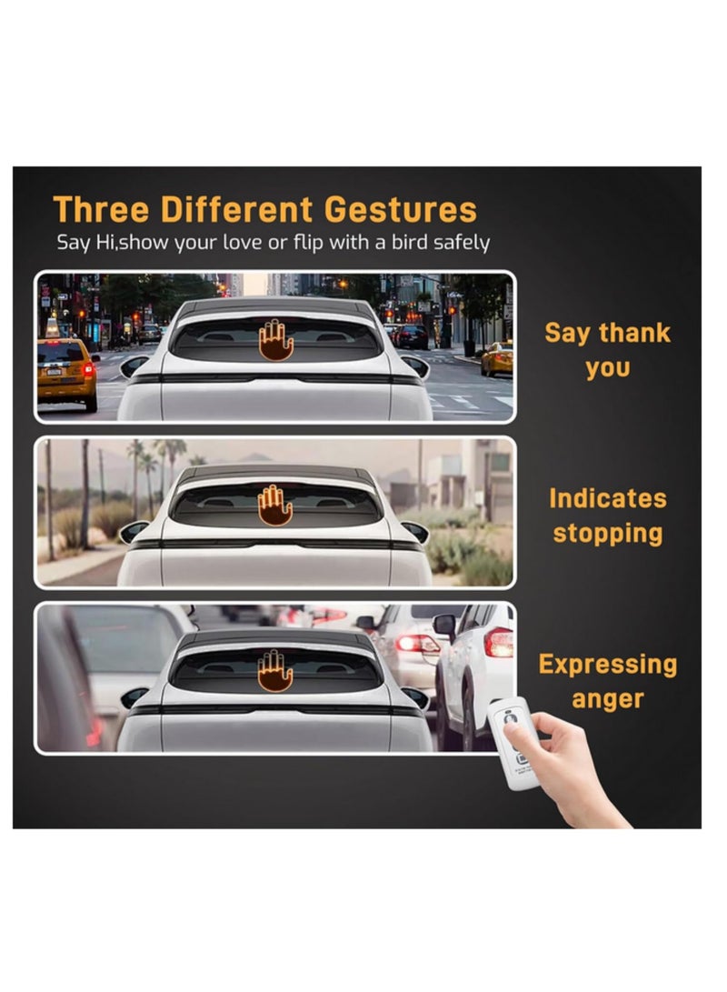 Car Hand Gesture Light LED Finger Light for Car with Remote Control 3 Color Changing Modes Fun Cool Car Accessories Unique Interior Decor Ideal Car Gift for Men and Women - Image 5
