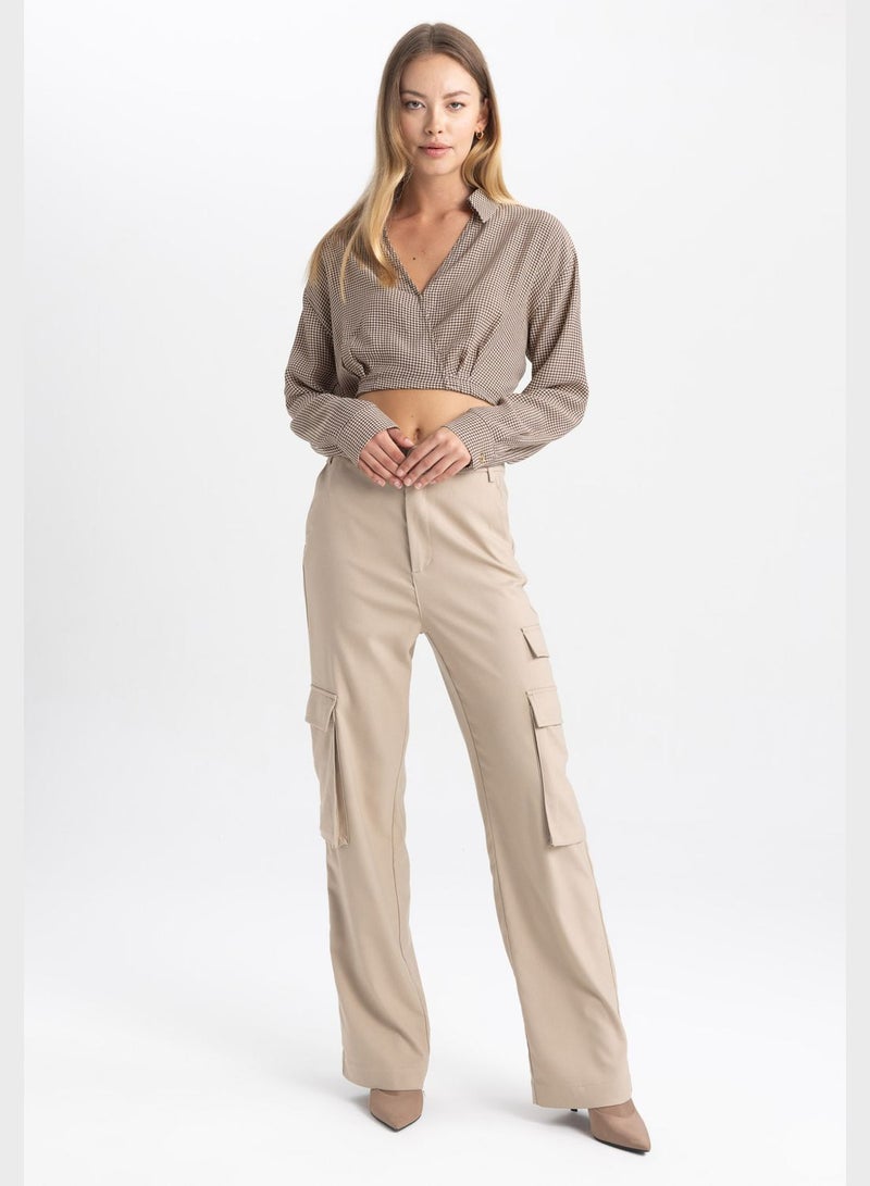 DeFacto Cropped Fit Long Sleeve Blouse - Image 4