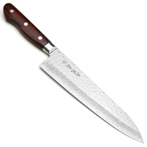Yoshihiro VG10 16 Layer Hammered Damascus Gyuto Japanese Chefs Knife (9.5" (240mm)) - Image 1