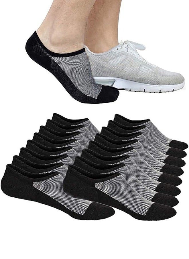 DUNISO 8 Pairs Men's Ankle Athletic Socks,Non-Slip No Show Socks,Low Cut Ankle Sock,Men Short Socks Casual Cotton Sports Socks - Image 1