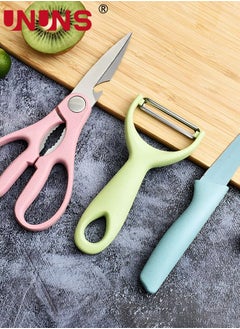 UNUNS 7-Piece Knife And Cutting Board Set,Non-Stick Blades With High-Graden Stainless Steel Kitchen Knives Sets,Chef Knives For Home,Camping,Hiking,Travel,Picnicking And BBQ  - Image 3