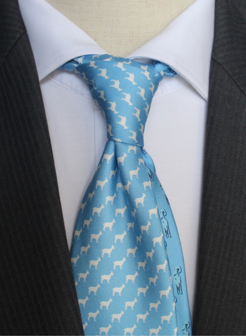 Elliot Martin Elliot Martin tie 100% Silk Twill neck ties Premium Men's Tie (sky blue)  - Image 1