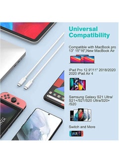 MMG USB C Cable 60W, USB-C to USB-C Cable  1 meter, USB C Charger Cable for iPhone 15, Mac Book Pro 2020, iPad Pro 2020, Switch, Samsung Galaxy S20 Plus S9 S8 Plus, Pixel, Laptops and lot more  - Image 4