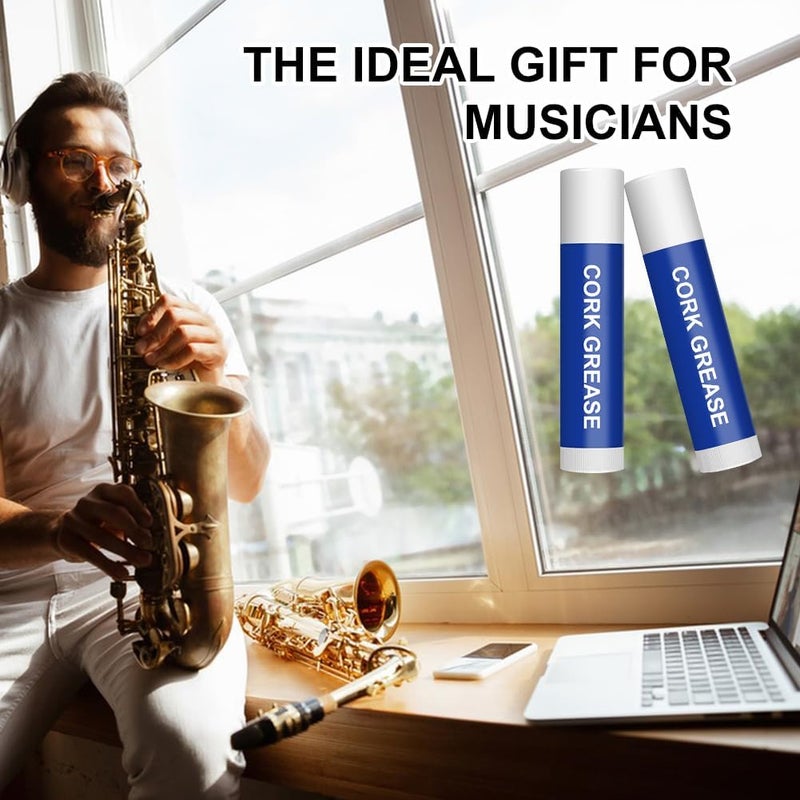 Cerioll شحم فلين للكلارينيت، عبوة من 8 قطع، شحم فلين للساكسفون والكلارينيت، شحم فلين للآلات النفخ الخشبية، شحم فلين للساكسفون، منتجات تنظيف للكلارينيت، زيت شحم فلين للساكسفون، شحم فلين لـ - Image 5
