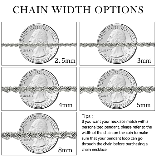 HolyFast Twist Chain Necklace 4mm 16Inches - Stainless Steel Rope Jewelry for Men & Women - Image 3