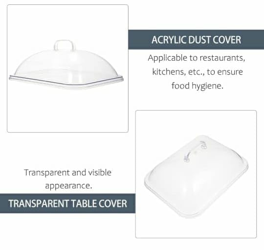 Shoppers Hub PNQ 12 Pan Sized Transparent PC Rectangle Food Dome Cover for Ideal Heavy Duty Use in Hotels Buffets Caterings Restaurants and Other Culinary Places 12 Size325x 265cm  - Image 3