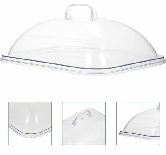 Shoppers Hub PNQ 12 Pan Sized Transparent PC Rectangle Food Dome Cover for Ideal Heavy Duty Use in Hotels Buffets Caterings Restaurants and Other Culinary Places 12 Size325x 265cm  - Image 4
