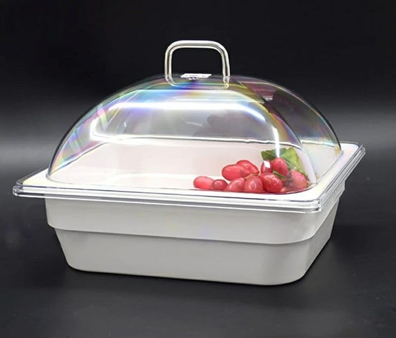 Shoppers Hub PNQ 12 Pan Sized Transparent PC Rectangle Food Dome Cover for Ideal Heavy Duty Use in Hotels Buffets Caterings Restaurants and Other Culinary Places 12 Size325x 265cm  - Image 5
