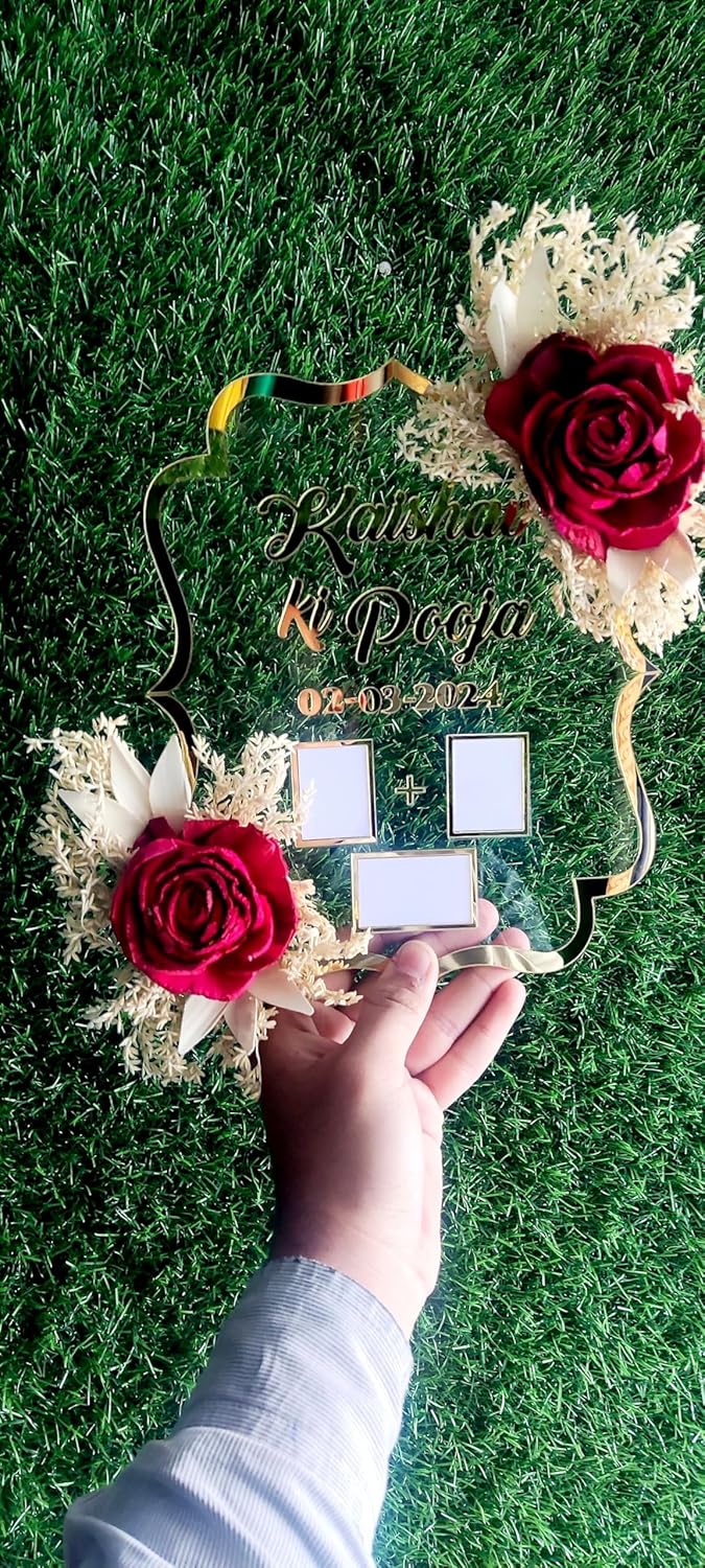 Custom Inventoo Couple Thumb Impression Gift Wedding Thumb Print Finger Print Gift Personalized Text Golden Metal Design Anniversary Gift - Image 3
